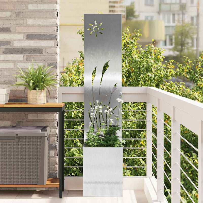 Afbeelding laden in galerijviewer, Vidaxl tuin privacy screen zilver 32 x 140 cm gegalvaniseerd staal
