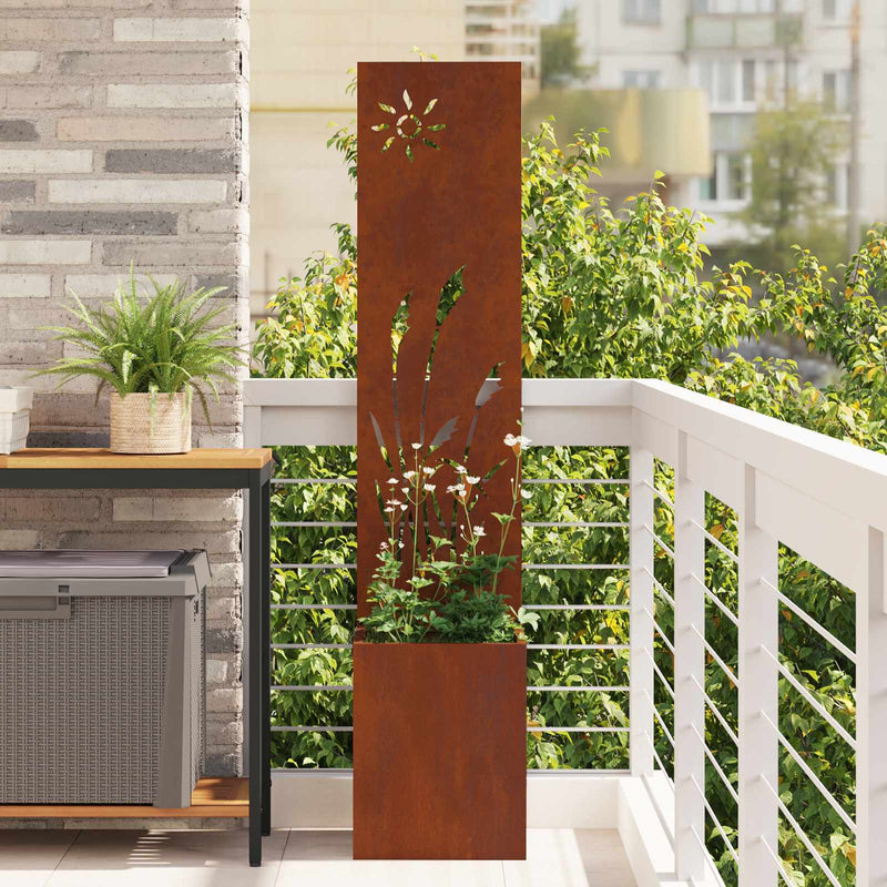 Afbeelding laden in galerijviewer, Vidaxl tuin privacy screen fretwerk roestig 32 x 140 cm cortenstaal
