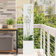 Vidaxl tuin privacy screen bloemen wit 32 x 140 cm koudgewalst staal