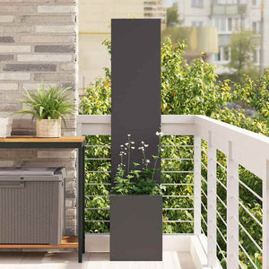 Vidaxl tuin privacy screen zwart 32 x 32 x 150 cm koudgewalst staal