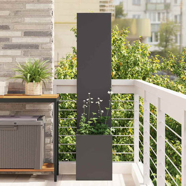 Vidaxl tuin privacy screen zwart 32 x 32 x 150 cm koudgewalst staal