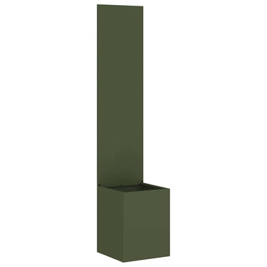 Vidaxl tuin privacy screen olijfgroen 32 x 140 cm koudgewalst staal