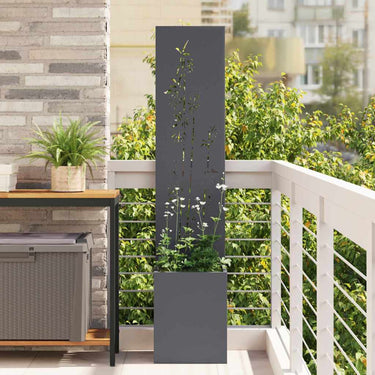 Vidaxl tuin privacy screen antraciet 32 x 140 cm koudgewalst staal