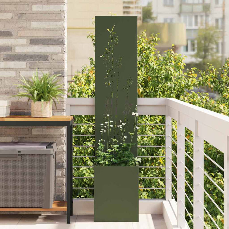 ギャラリービューアに画像をロードする, Vidaxl tuin privacy screen bloemen olijfgroen 32 x 32 x 150 cm
