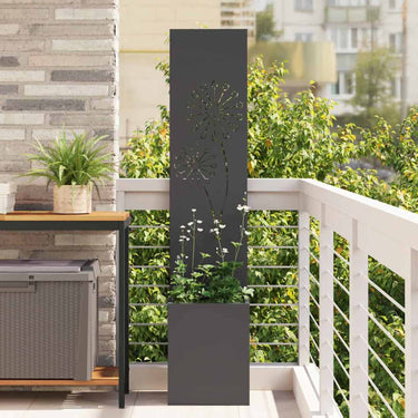 Vidaxl tuin privacy screen zwart 32 x 32 x 150 cm koudgewalst staal