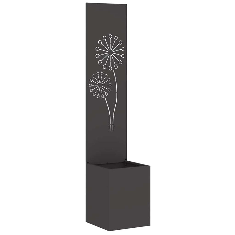 Afbeelding laden in galerijviewer, Vidaxl tuin privacy screen zwart 32 x 32 x 150 cm koudgewalst staal
