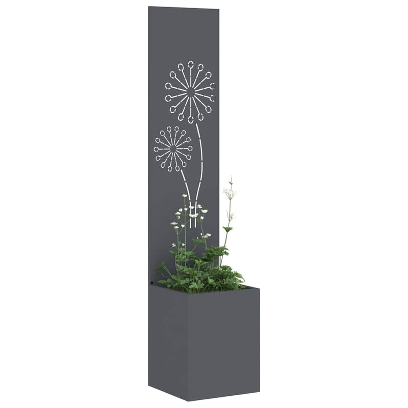ギャラリービューアに画像をロードする, Vidaxl tuin privacy screen antraciet 32 x 140 cm koudgewalst staal
