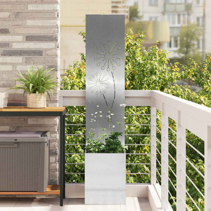 ギャラリービューアに画像をロードする, Vidaxl tuin privacy screen fretwerk zilver 32 x 140 cm roestvrij staal
