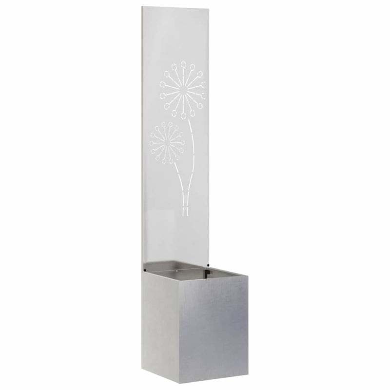 ギャラリービューアに画像をロードする, Vidaxl tuin privacy screen fretwerk zilver 32 x 140 cm roestvrij staal
