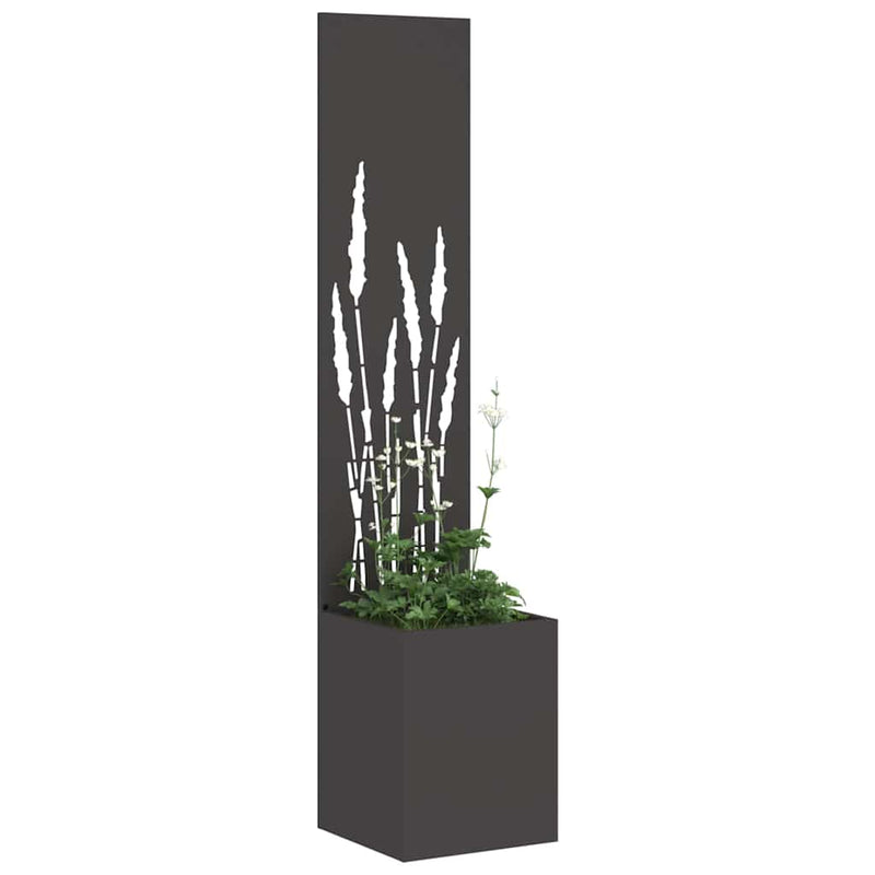 Afbeelding laden in galerijviewer, Vidaxl tuin privacy screen zwart 32 x 32 x 150 cm koudgewalst staal
