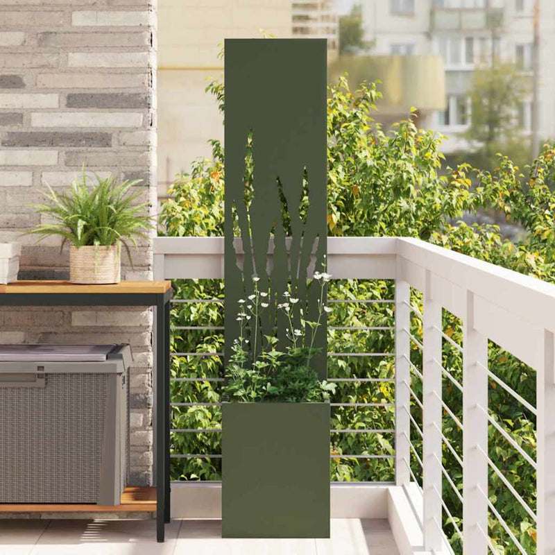 ギャラリービューアに画像をロードする, Vidaxl tuin privacy screen olijfgroen 32 x 140 cm koudgewalst staal
