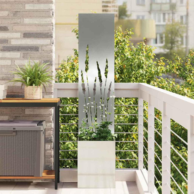 Afbeelding laden in galerijviewer, Vidaxl tuin privacy screen zilver 32 x 140 cm gegalvaniseerd staal
