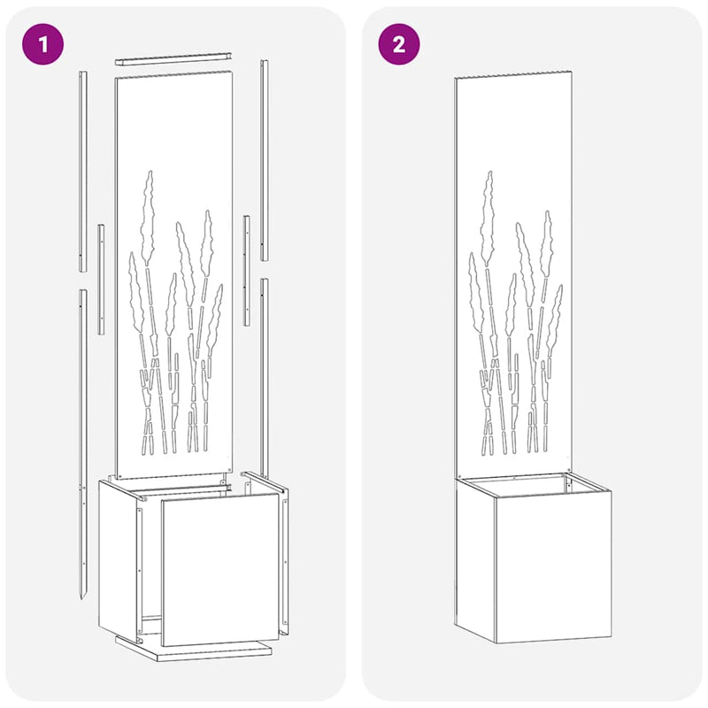 Afbeelding laden in galerijviewer, Vidaxl tuin privacy screen fretwerk roestig 32 x 140 cm cortenstaal

