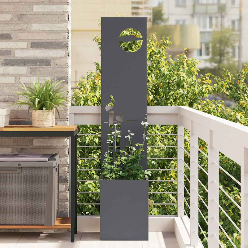 ギャラリービューアに画像をロードする, Vidaxl tuin privacy screen antraciet 32 x 140 cm koudgewalst staal
