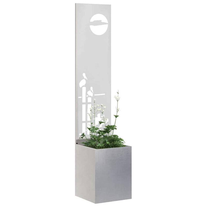 ギャラリービューアに画像をロードする, Vidaxl tuin privacy screen fretwerk zilver 32 x 140 cm roestvrij staal
