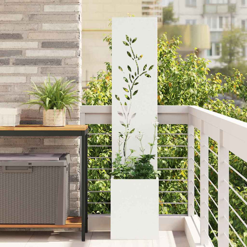 ギャラリービューアに画像をロードする, Vidaxl tuin privacy screen wit 32 x 32 x 150 cm koudgewalst staal
