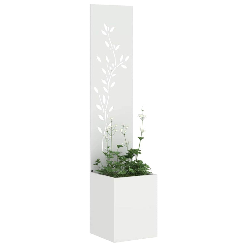 ギャラリービューアに画像をロードする, Vidaxl tuin privacy screen wit 32 x 32 x 150 cm koudgewalst staal
