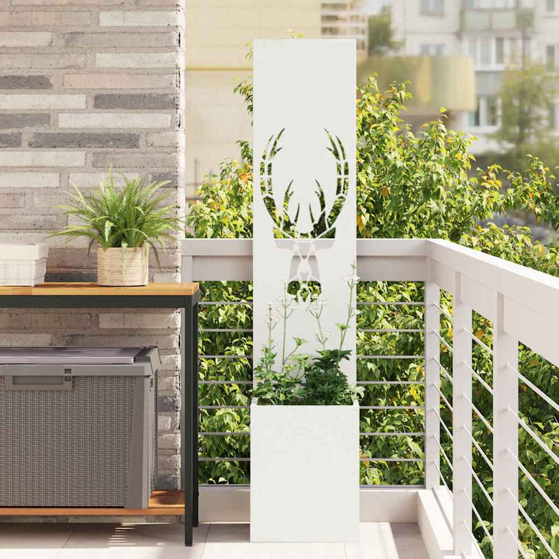 ギャラリービューアに画像をロードする, Vidaxl tuin privacy screen wit 32 x 32 x 150 cm koudgewalst staal
