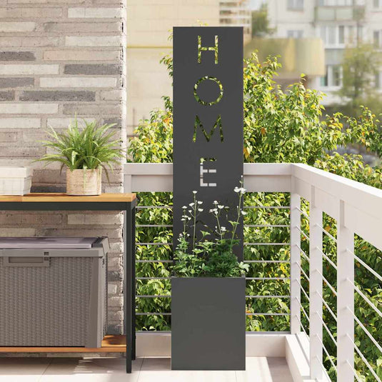 Vidaxl tuin privacy screen zwart 32 x 32 x 150 cm koudgewalst staal