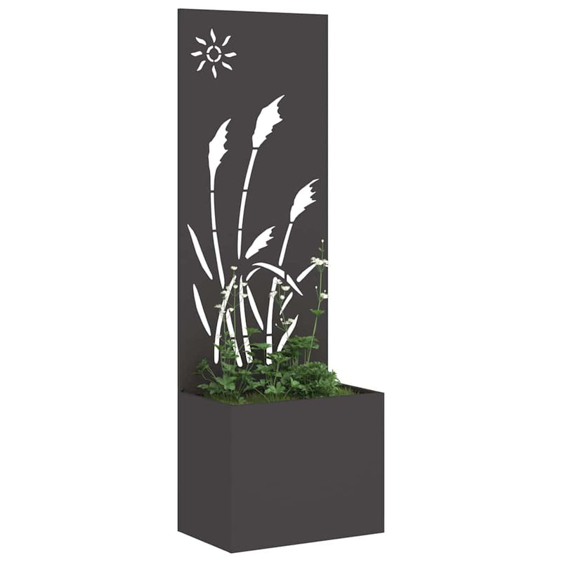Chargez l'image dans la visionneuse de la galerie, Vidaxl tuin privacy screen zwart 50 x 140 cm koudgewalst staal
