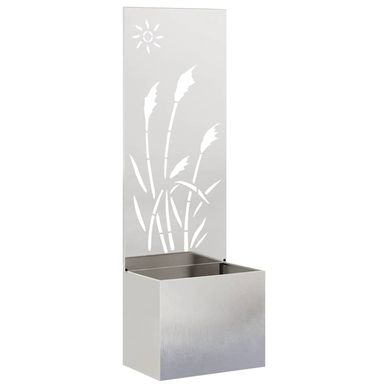 Chargez l'image dans la visionneuse de la galerie, Vidaxl tuin privacy screen fretwerk zilver 50 x 140 cm roestvrij staal
