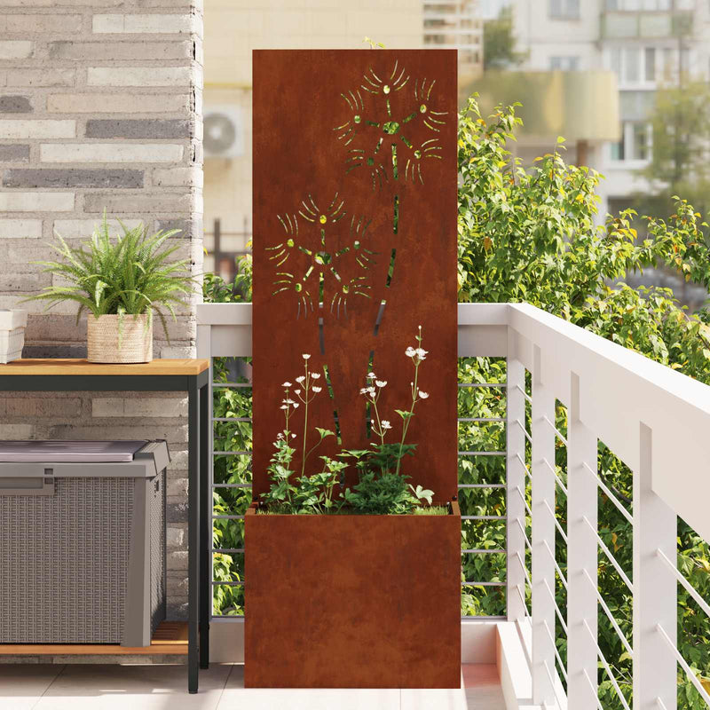 Afbeelding laden in galerijviewer, Vidaxl tuin privacy screen roestig 50 x 32 x 150 cm cortenstaal
