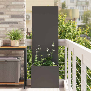 Vidaxl tuin privacy screen zwart 50 x 140 cm koudgewalst staal