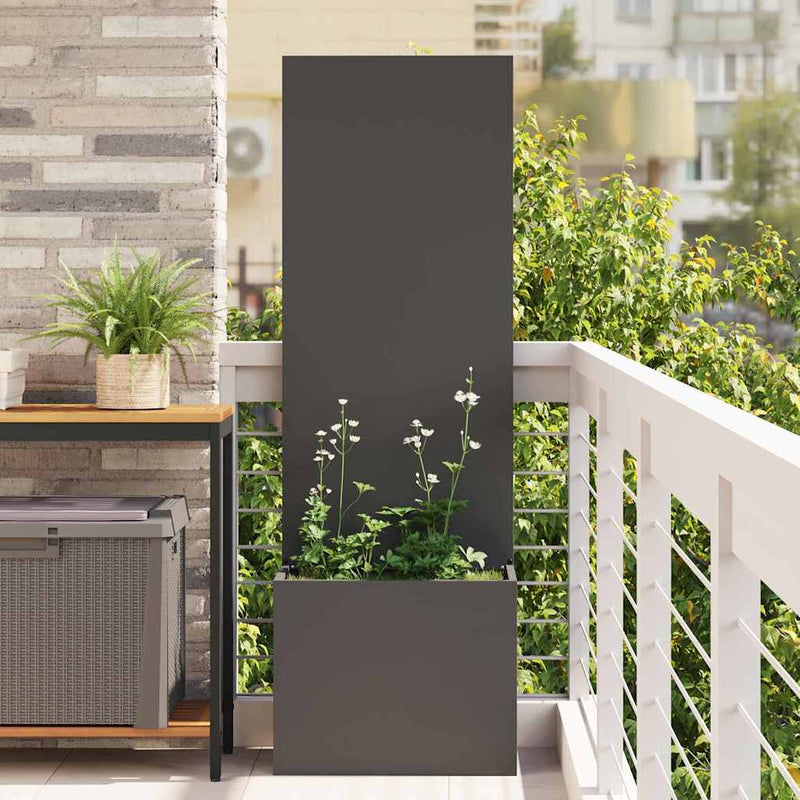Afbeelding laden in galerijviewer, Vidaxl tuin privacy screen zwart 50 x 140 cm koudgewalst staal
