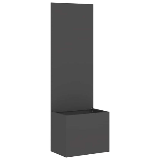 Vidaxl tuin privacy screen zwart 50 x 140 cm koudgewalst staal