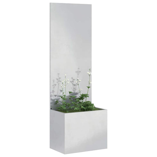 Vidaxl tuin privacy screen zilver 50 x 32 x 150 cm roestvrij staal