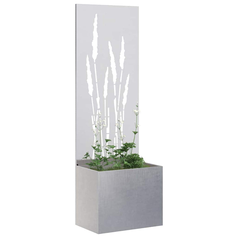 Chargez l'image dans la visionneuse de la galerie, Vidaxl tuin privacy screen fretwerk zilver 50 x 140 cm roestvrij staal
