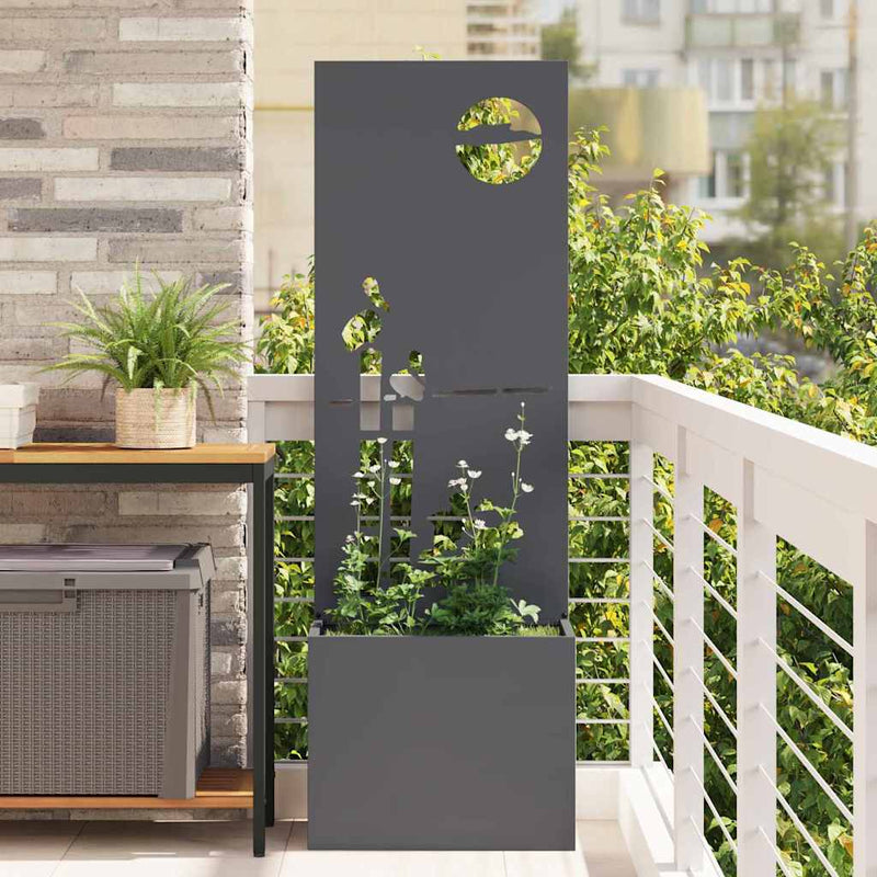 Afbeelding laden in galerijviewer, Vidaxl tuin privacy screen antraciet 50 x 140 cm koudgewalst staal

