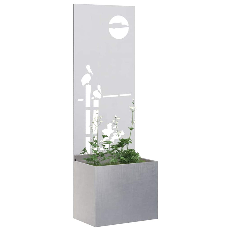 Chargez l'image dans la visionneuse de la galerie, Vidaxl tuin privacy screen fretwerk zilver 50 x 140 cm roestvrij staal
