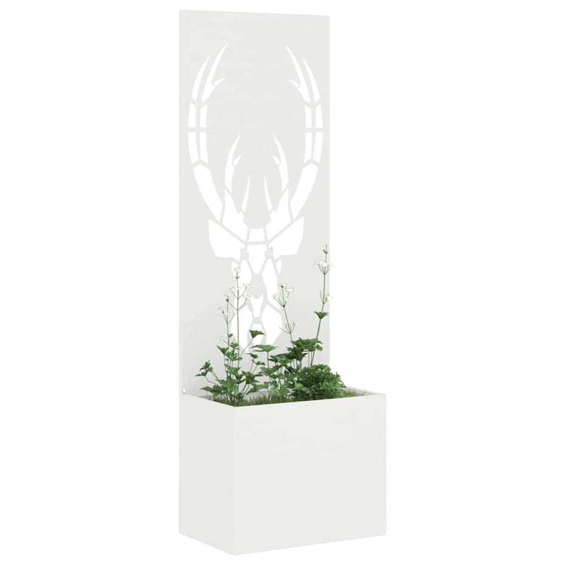 Afbeelding laden in galerijviewer, Vidaxl tuin privacy screen wit 50 x 140 cm koudgewalst staal
