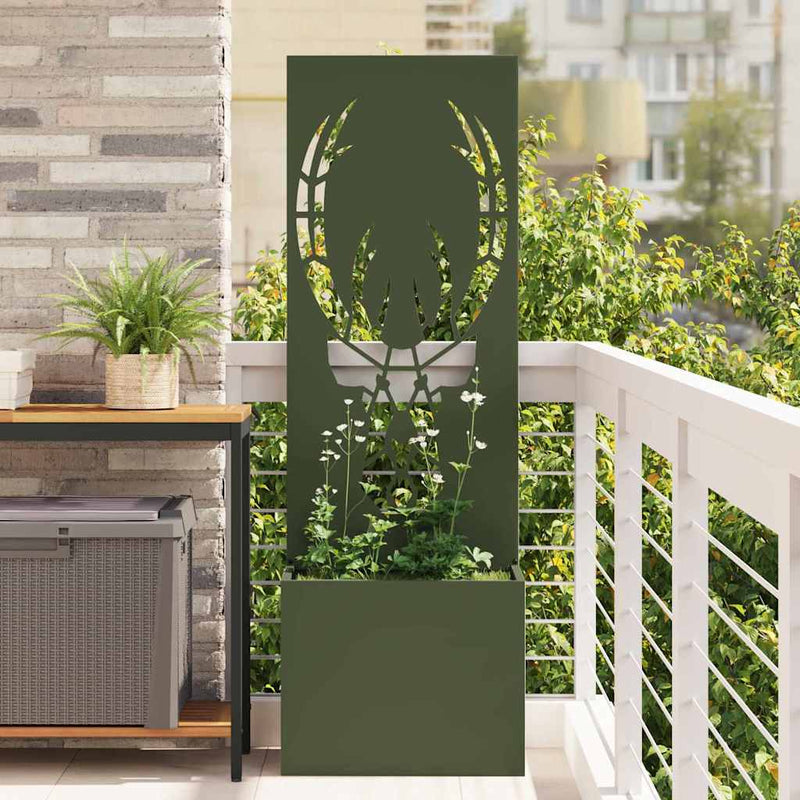 ギャラリービューアに画像をロードする, Vidaxl tuin privacy screen olijfgroen 50 x 140 cm koudgewalst staal
