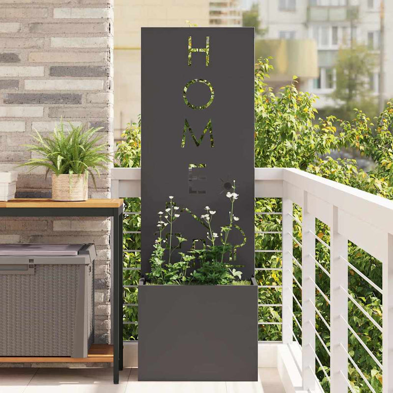 Afbeelding laden in galerijviewer, Vidaxl tuin privacy screen zwart 50 x 140 cm koudgewalst staal
