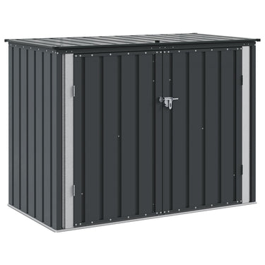 Vidaxl tuinopslagdoos zwart 151,5 x 82 x 110,5 cm staal