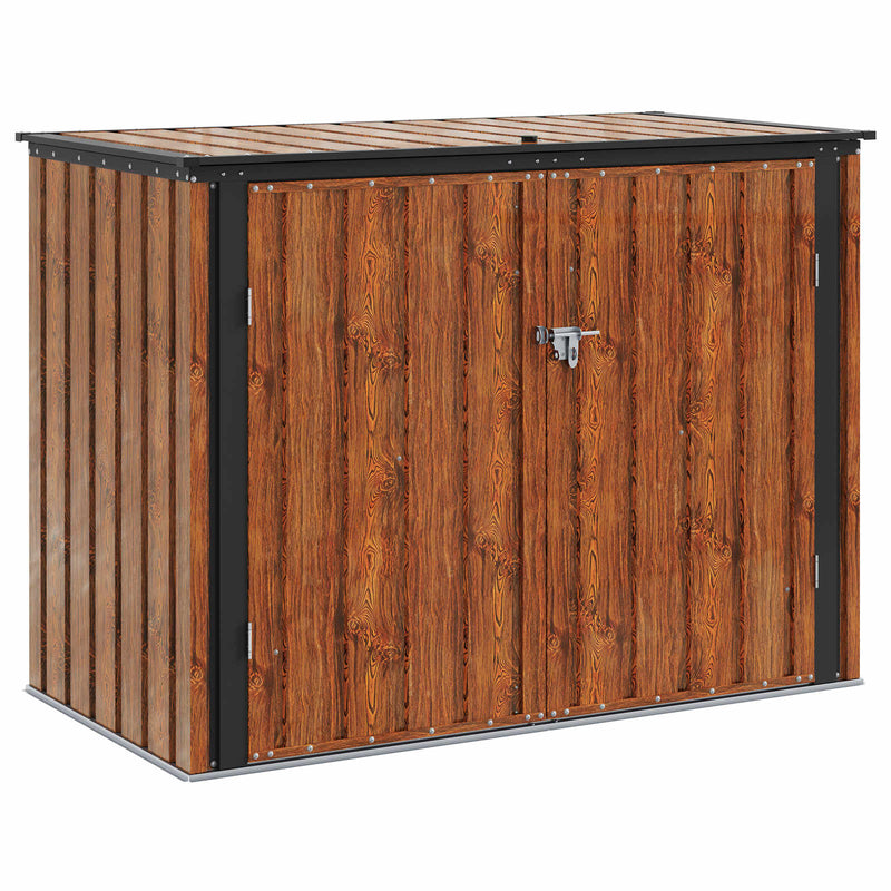 Afbeelding laden in galerijviewer, Vidaxl tuinopslagdoos bruin 151,5 x 82 x 110,5 cm staal
