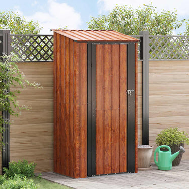 Vidaxl tuinhuisjes bruin 103 x 74 x 200 cm metaal