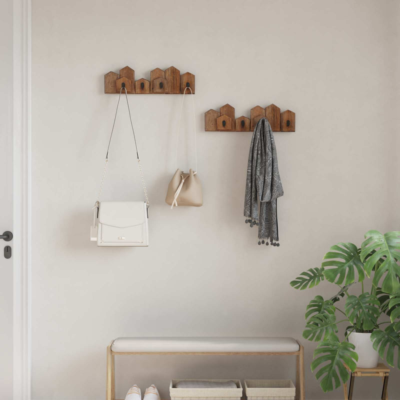 Afbeelding laden in galerijviewer, Vidaxl hanger bruin 48 x 8 x 15 cm massief mahoniehout
