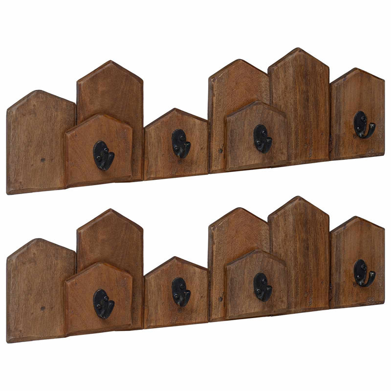 Afbeelding laden in galerijviewer, Vidaxl hanger bruin 48 x 8 x 15 cm massief mahoniehout
