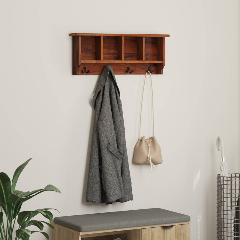 Afbeelding laden in galerijviewer, Vidaxl hanger bruin 70 x 11 x 27 cm massief mahoniehout
