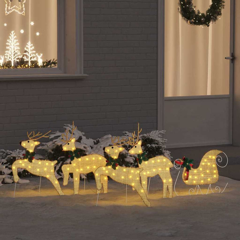 ギャラリービューアに画像をロードする, Vidaxl led rendieren 5 pcs goud stof
