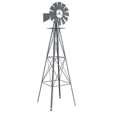 Vidaxl windmolen grijs 84 x 68 x 245 cm ijzer