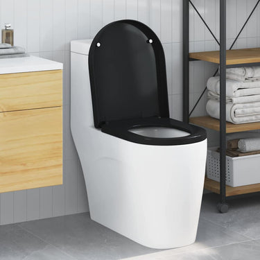 Vidaxl toiletzitting zwart 48 x 36,5 x 4,5 cm polypropyleen