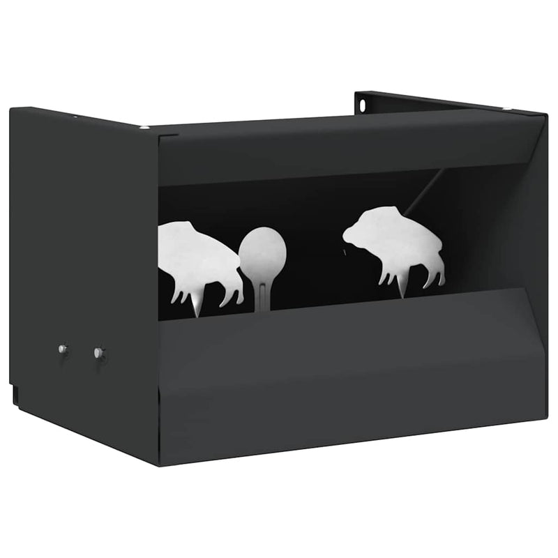 Afbeelding laden in galerijviewer, Vidaxl kogel trap box zwart 29 x 22 x 20 cm staal
