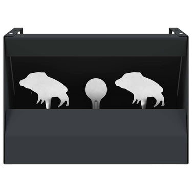 Vidaxl kogel trap box zwart 29 x 22 x 20 cm staal