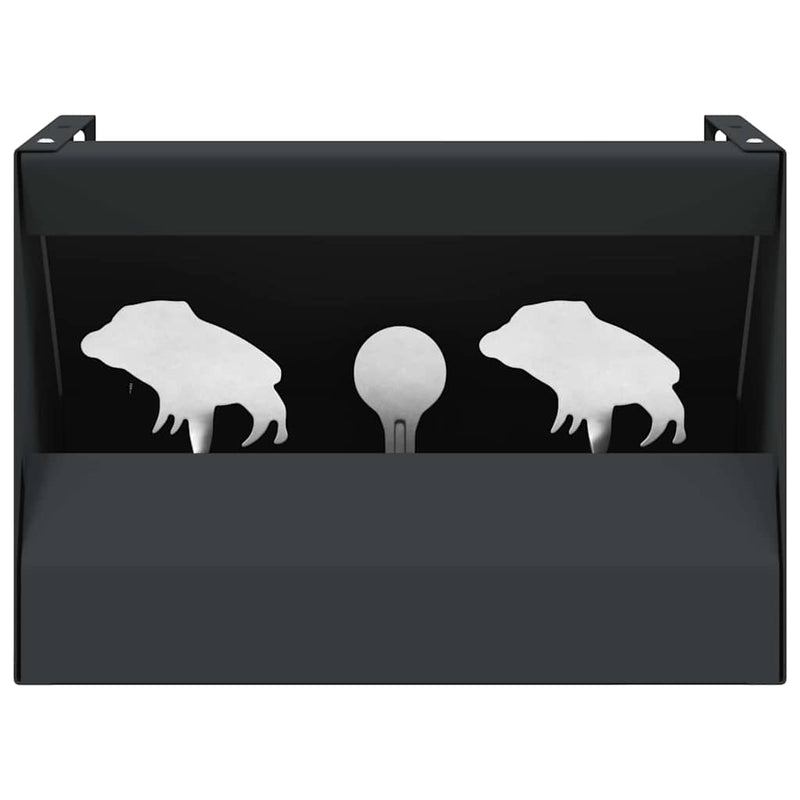 Afbeelding laden in galerijviewer, Vidaxl kogel trap box zwart 29 x 22 x 20 cm staal

