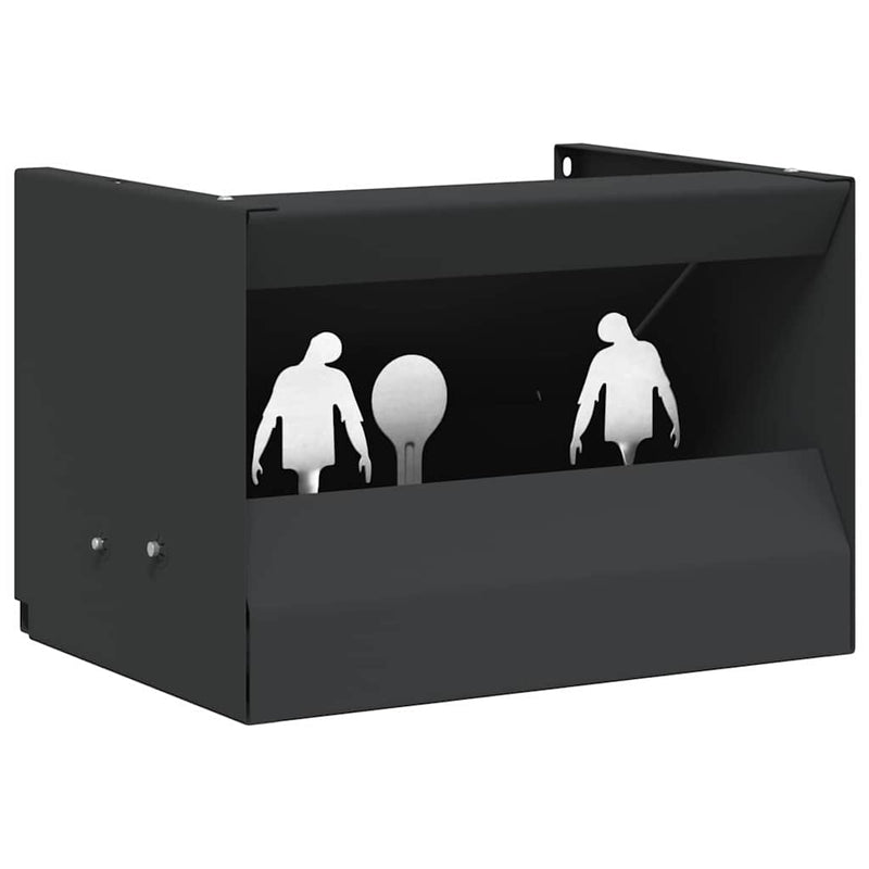Chargez l'image dans la visionneuse de la galerie, Vidaxl kogel trap box zwart 29 x 22 x 20 cm staal
