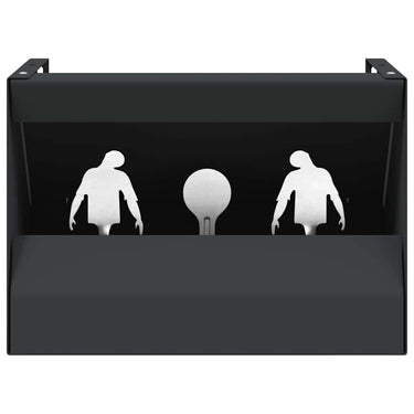 Vidaxl kogel trap box zwart 29 x 22 x 20 cm staal